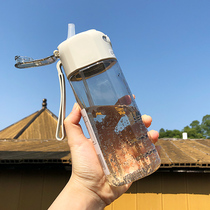 Girl duckbill with suction tube Cup adult maternal Cup ins Wind plastic water cup simple girl fresh forest