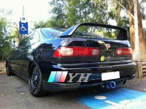 Suitable for carbon fiber Honda 1998-2001 INTEGRA-type 2-door DC2 modification to surround the tail wrap angle