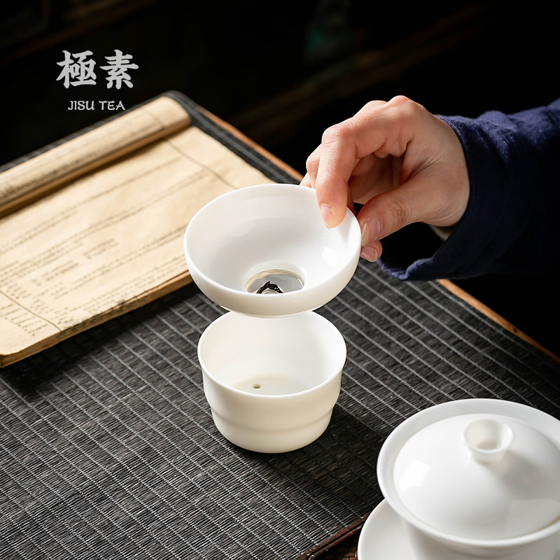 Pole element | landscape between the white porcelain) tea tea set of the filter household fittings of kung fu tea tea strainer