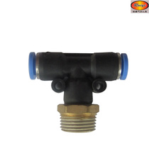 Factory direct T-thread three-way PB trachea joint Air compressor quick joint Full specification pneumatic components