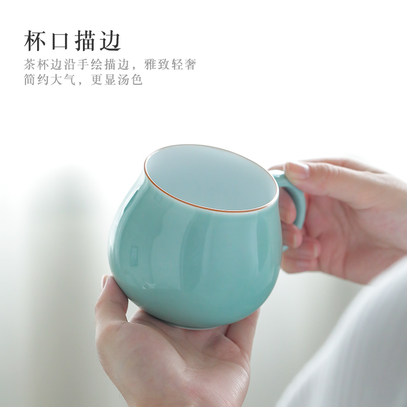 Jingdezhen ceramic filter cup customize personal office cup with cover color glaze keller cup cup tea cups