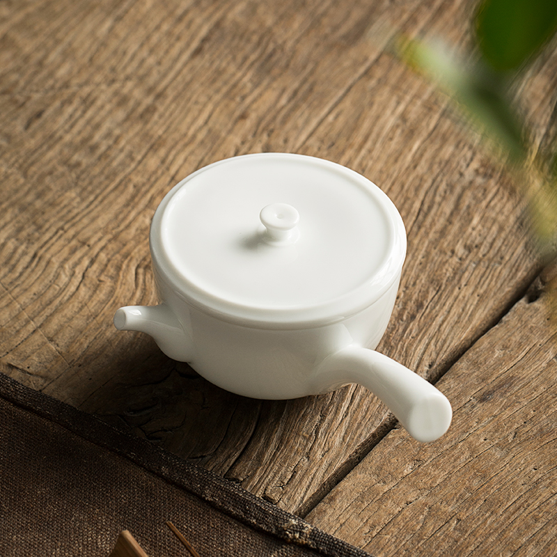 Sweet white ceramic side home suits for the teapot in use pot of jingdezhen porcelain teapot manually kung fu tea set