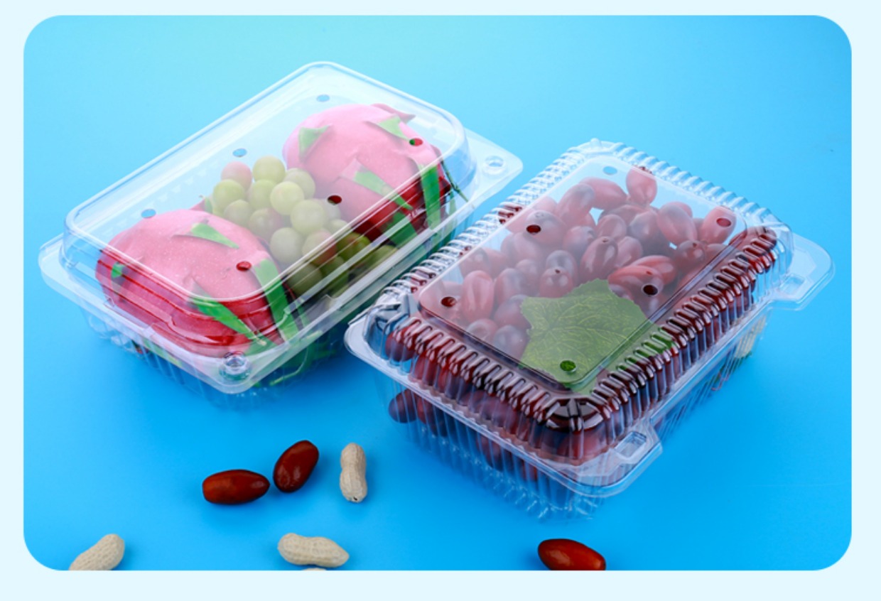 1000g一次性透明塑料水果蔬菜盒食品包装盒加厚草莓盒2斤装100个