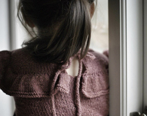 Rosa girl ruffled T-shirt sweater top text knitting description translation knitting illustration non-finished product