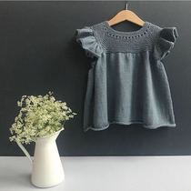 Little Bella girl childrens shirt skirt plain text description translation knitting diagram non-finished remarks mailbox