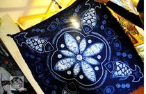 Yunnan Dali Bai dyed cloth tablecloth square tablecloth ethnic style tea table cloth bar background cloth