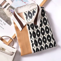 Ocean gas minus age 100 lap ~ true silk double crepe positioning flower shirt woman mulberry silk blouse ~ high order face value makes you surprise