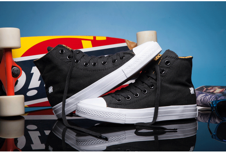 converse undefeated 联名款 黑色豹纹内里 情侣款