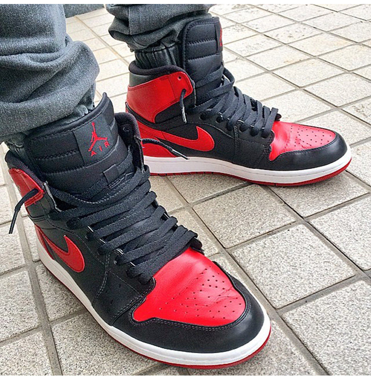 乔丹 第1代 黑红樱木花道retro hi og bred 男篮球鞋555088-023