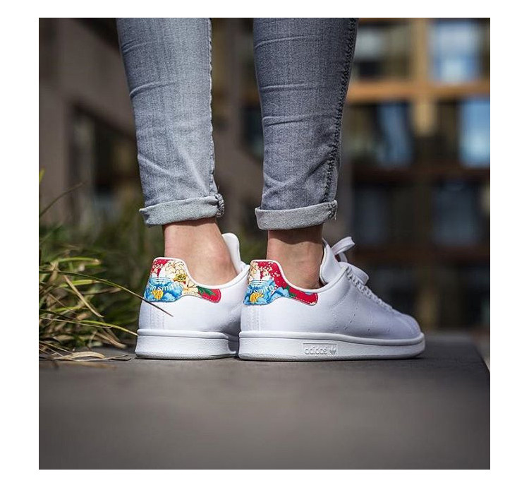 adidas stan smith 中国风牡丹花 女款