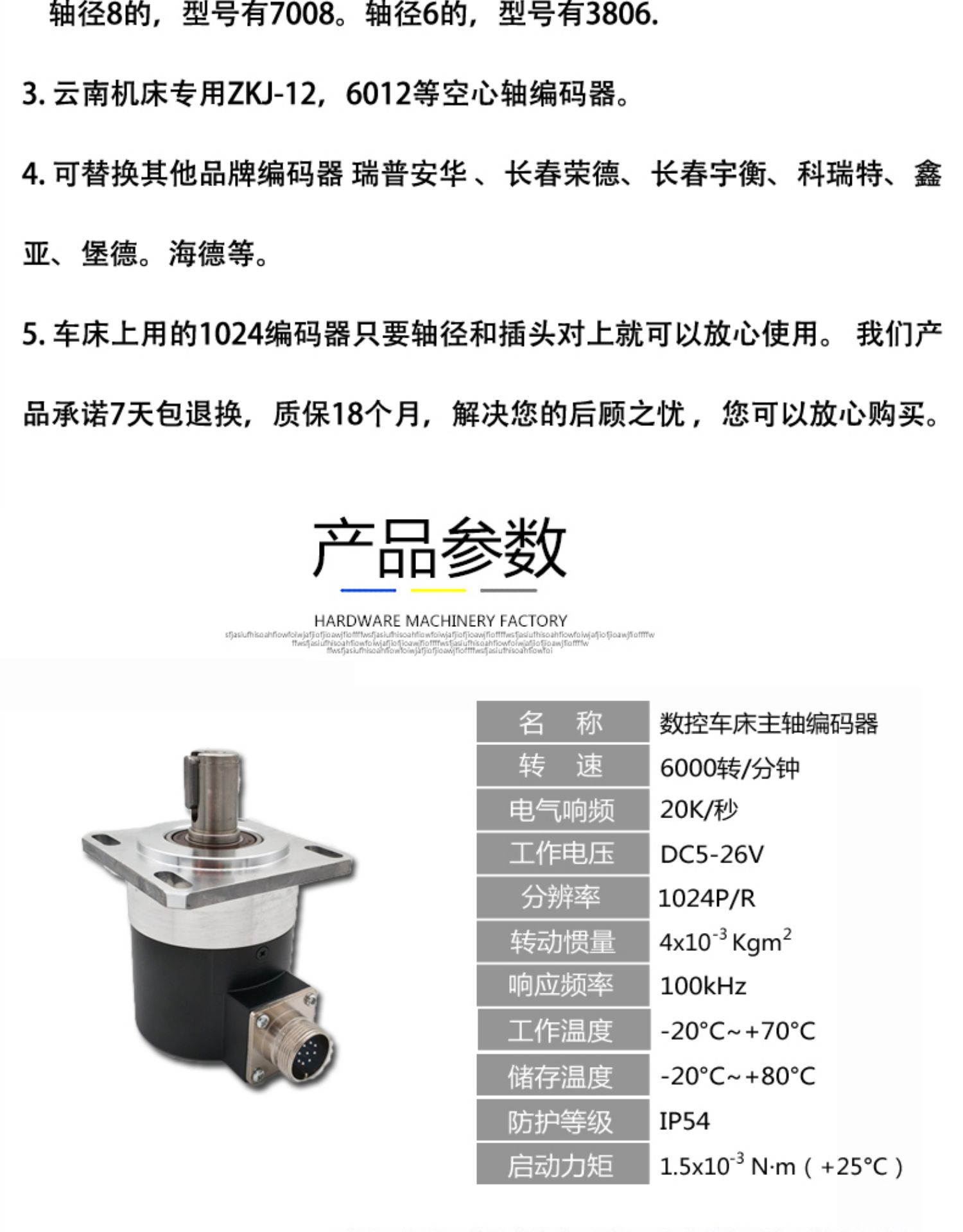 數控車床主軸編碼器車床測轉速編碼器zsf5815機床1024 脈衝 露天拍賣