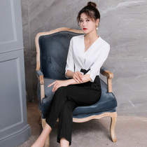 Foot bath technician work clothes health club high-end beauty salon beautician Korean pedicure hairdressing suit women autumn and winter