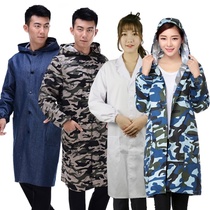Blue long overalls coats mens camouflage white overalls long-sleeved suits wear-resistant handling clothes womens labor insurance clothes loose