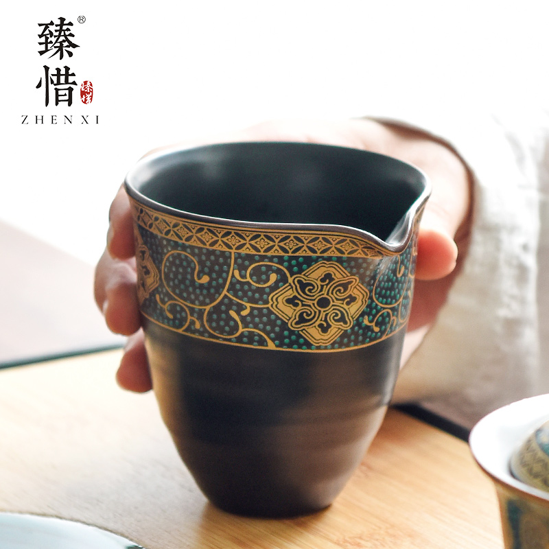 Restoring ancient ways become precious little ancient ceramic fair keller household large points of tea, tea taking kung fu tea sets of spare parts