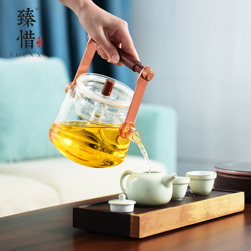 "Precious little misspellings steaming pot of tea to girder heat - resistant glass teapot cat 's eye water electricity TaoLu boiled tea, tea sets