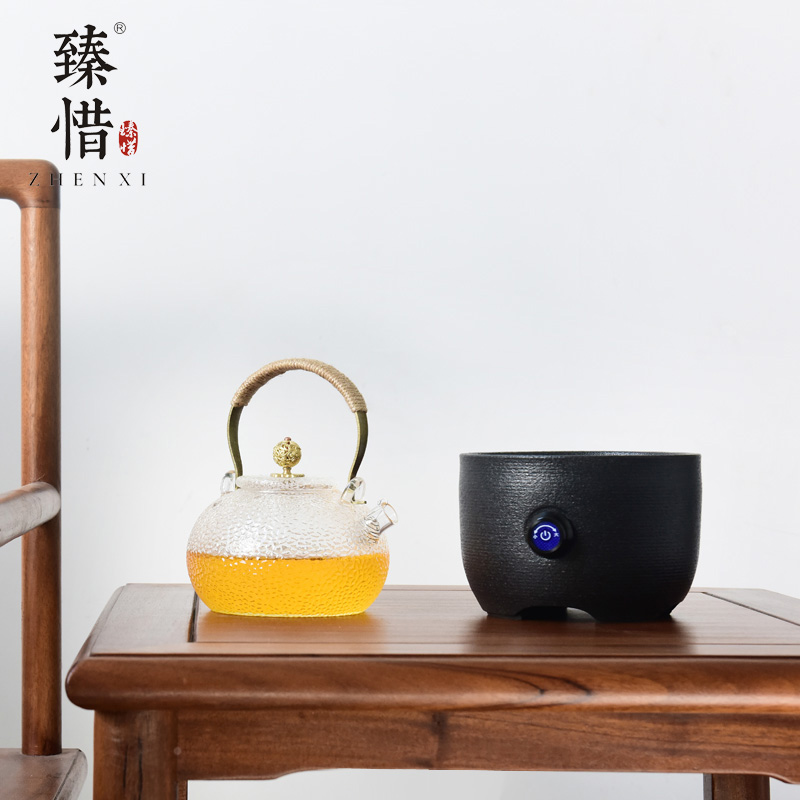 Become precious little pot of boiling water to girder heat - resistant glass teapot electric TaoLu boiled tea, kungfu tea set