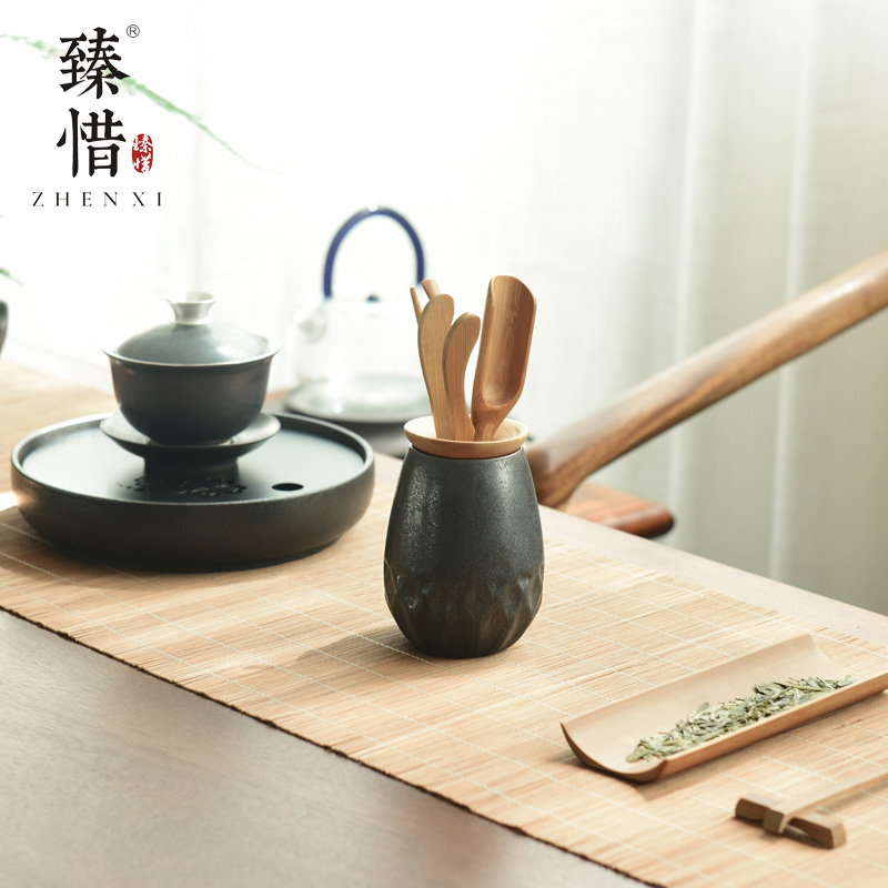 Become precious little ceramic ebony bamboo kung fu tea tea six gentleman 's suit modern contracted household accessories