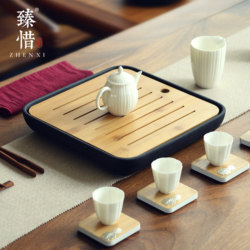 Become precious little oversized water ceramic kung fu tea sets dry tea tray household contracted Japanese small tea table