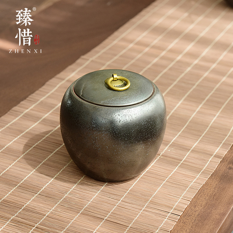 Become precious little large ceramic kung fu tea caddy fixings seal pot tea tea package box of small pot POTS