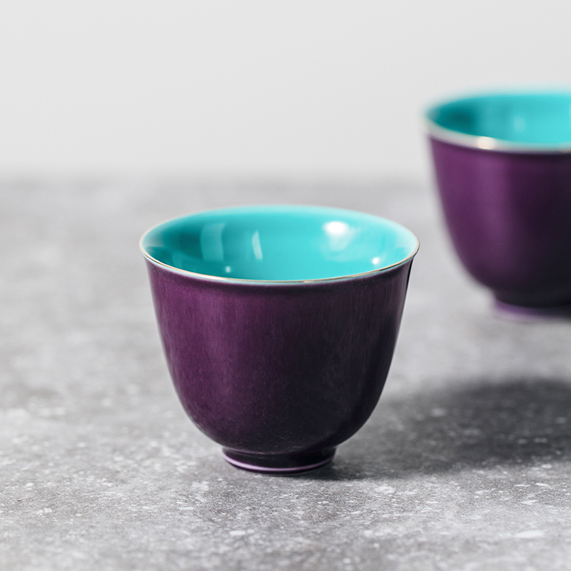 The Self - "appropriate content characteristics of purple Chinese teacups single sample tea cup cup cup of jingdezhen ceramics craft master cup kung fu