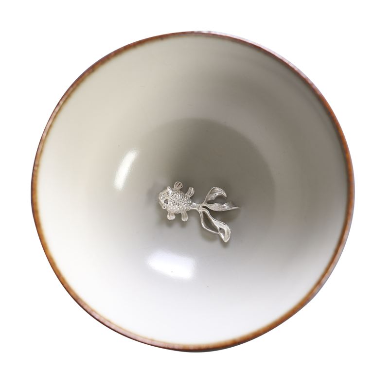 Tea master cup single cup large jingdezhen kung fu Tea cup your up open embedded whitebait hand - made zen Tea cup