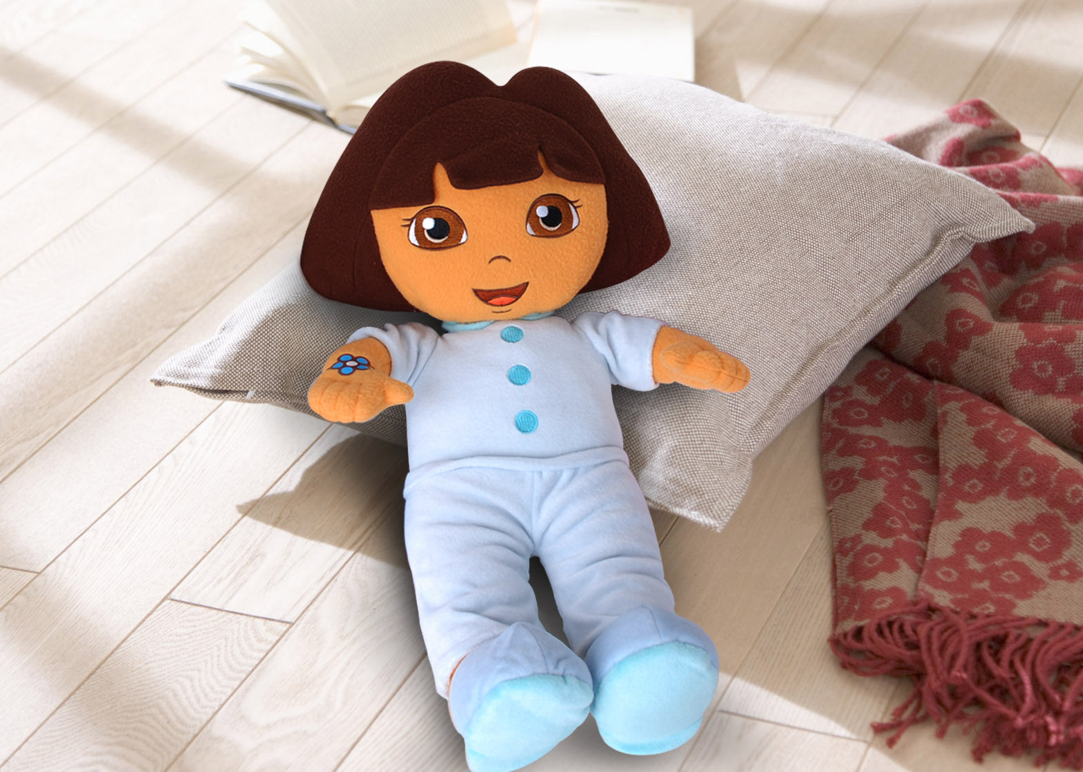 正品保证〕正版dora朵拉童玩具娃娃公仔人偶穿睡衣的朵拉