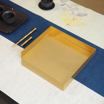Puer tea cake tray tea pan brass tea cake tray storage tea divider tea set accessories pry tea cake
