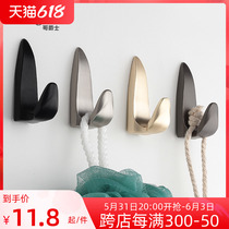Light extravagant metal single hanging clothes hook wall-mounted wall Xuanguan door rear hanging clothes hook European-style single hook creative cloak hook