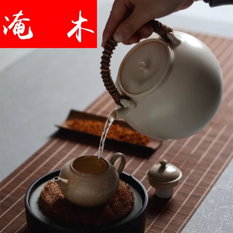 Submerged wood jingdezhen ceramic kung fu tea set simple electric cooking pot pot electricity TaoLu soda the plants