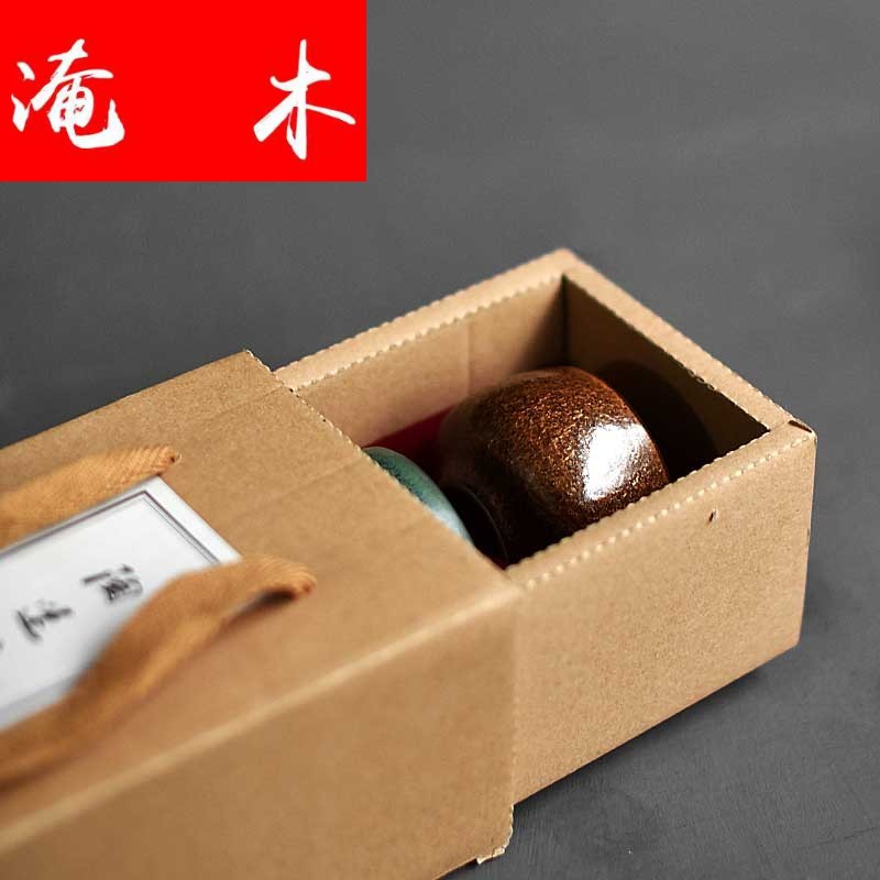 Submerged wood, five lines of individual cups sample tea cup masters cup set Japanese coarse ceramic up kung fu tea set