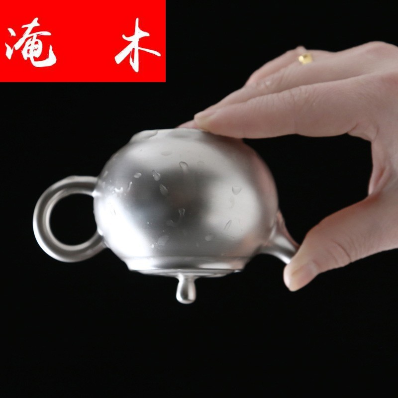 Submerged wood tea silver pot of manual tasted silver gilding silver 999 ceramic tea set the teapot kung fu xi shi pot of little teapot the teapot