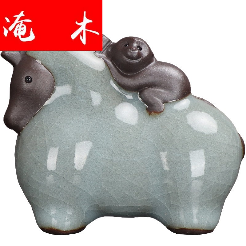 Flooded the roundabout seal hou worship tea pet pet in furnishing articles furnishing articles ceramic gifts elephant monkey tea tea can be express it