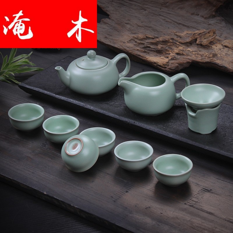 Submerged wood and wave your up tea set a cicada on the porcelain ceramic kung fu tea tea pot of a complete set of tea cups