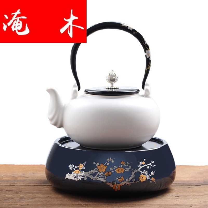 Submerged wood soda glaze white clay pot teapot girder clay POTS to boil tea kettle electric TaoLu special high temperature resistant ceramic