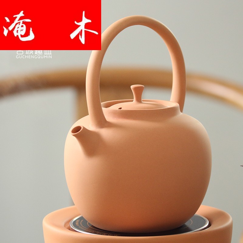 Flooded wood, red mud manual teapot girder chaozhou ceramic POTS TaoLu ceramic pot to boil tea machine coarse pottery large burn