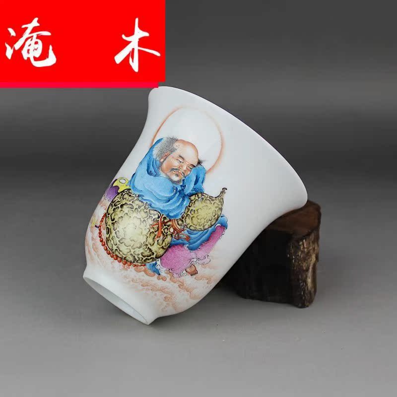 Submerged wood jingdezhen famous checking sample tea cup thin tire hand - made ceramic tea set pastel prophet ocean 's cup