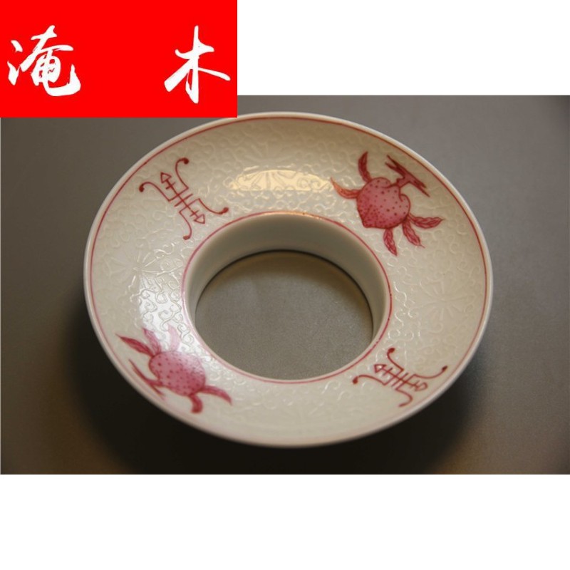 Submerged wood hand - made the was grilled pastel flowers phoenix tureen jingdezhen pure manual kung fu bowl three ceramic cup