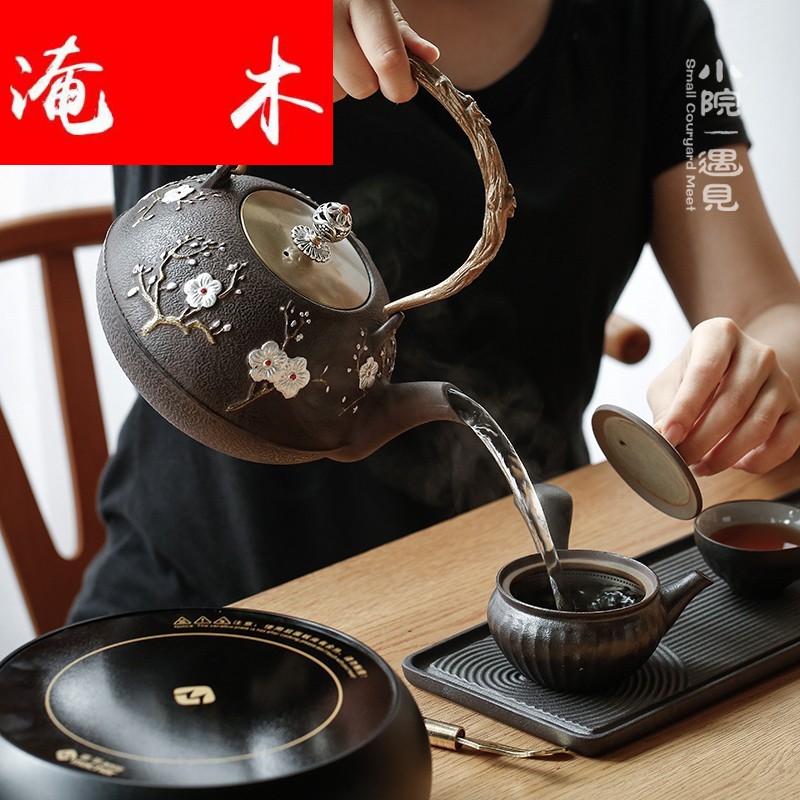 Submerged wood yard iron pot of cast iron tea kettle TaoLu boiled tea machine imitated Japanese tea stove cooking pot by hand