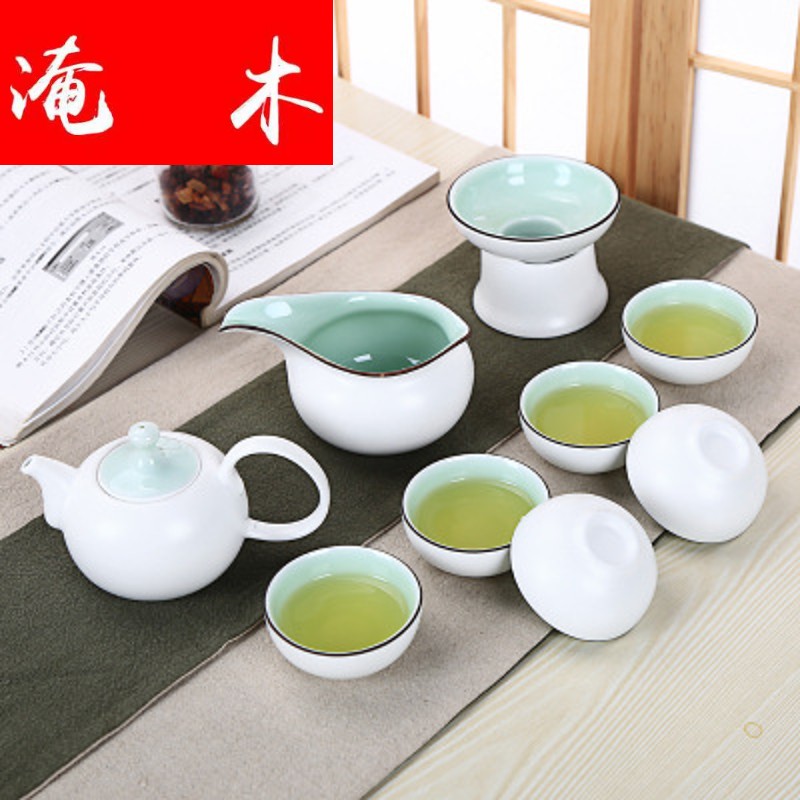 Submerged wood jingdezhen ceramic coloured drawing or pattern kung fu tea set inferior smooth up sample tea cup lid bowl bowl with gifts