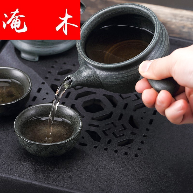 Submerged wood lazy automatic kung fu tea set ceramic tea set tea service of tea of tea ware fambe restoring ancient ways