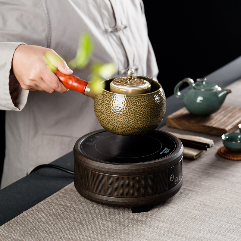 NiuRen household electric heating electric TaoLu boiled tea tasted silver gilding craft ceramics, Japanese tea side boil pot of tea kettle