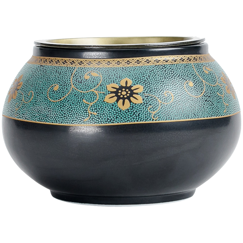 NiuRen tealeaf tea cylinder washing household type restoring ancient ways with cover tea bowl bowl of black tea leaves for wash bath bucket of water meng large cup
