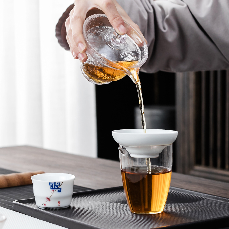 NiuRen sweet white porcelain move) tea strainer tea tea strainer ceramic household kung fu tea set spare parts