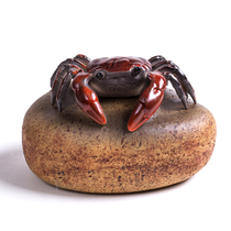 Niu Jen Handmade Creative Discolored Tea Pampers Small Pendulum Pieces Kung-fu Tea Table Accessories Tea Table Tea Play Ceramic Crab Breezability