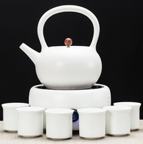Cow Rinn Cooking Tea Ware Ceramic Boiling Kettle Tea Set of tea Set Retro Black Tea Tea Tea Electric Pottery Stove Cooking Teapot Domestic Tea Stove