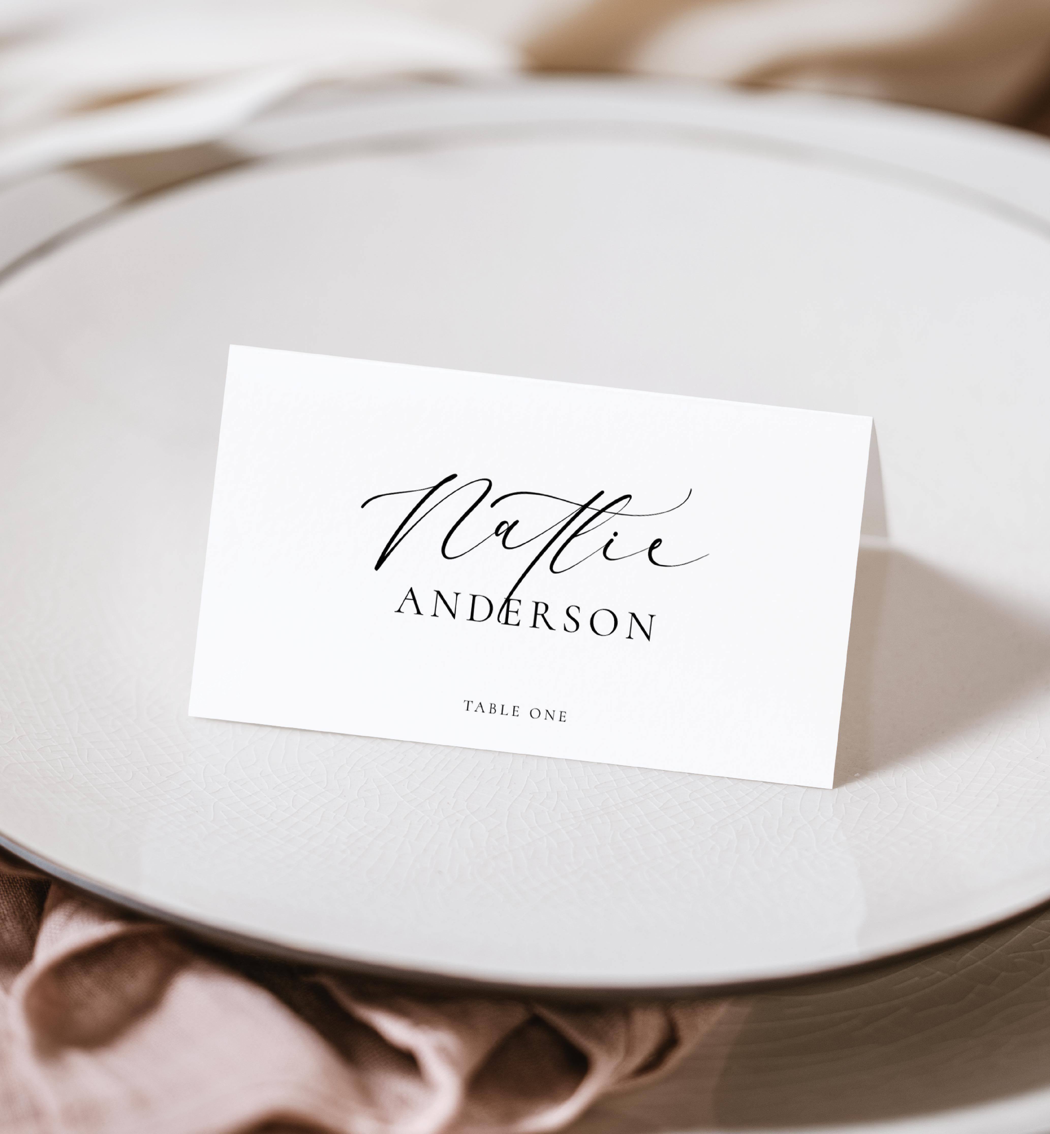 婚礼桌卡桌号台号席位卡纸质派对会议生日姓名卡姓名牌定制座位