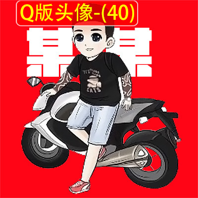 q版快手网红头像制作设计微信qq派派静态头像 非手绘只改文字