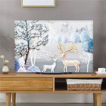 Hanging TV cover dust cover fabric wall-mounted LCD curved TV cover dust cover TV cover 324255 inches