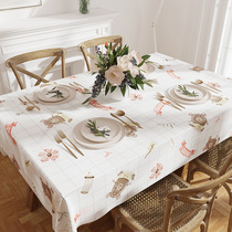 Square tablecloth ins style rectangular household coffee table cloth net red tablecloth hipster flannel simple modern