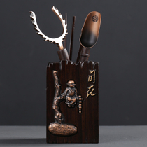 Tea ceremony six gentlemen Ebony ebony tea clip tea clip tweezers tea art combination zero set kung fu tea set accessories